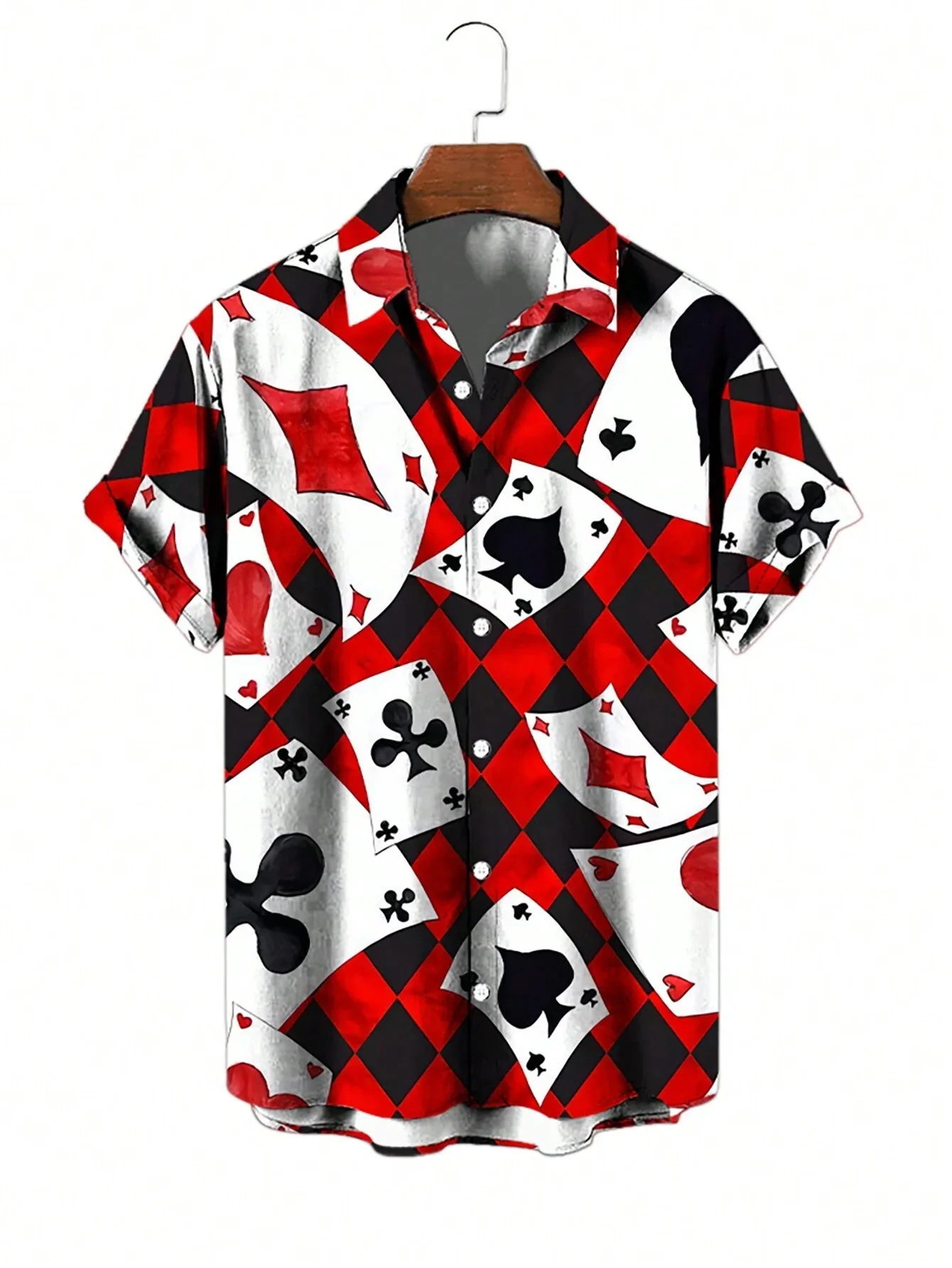 The new men's short-sleeved shirt for summer 2026 features a casual fashionable comfortable and soft 3D pattern print
