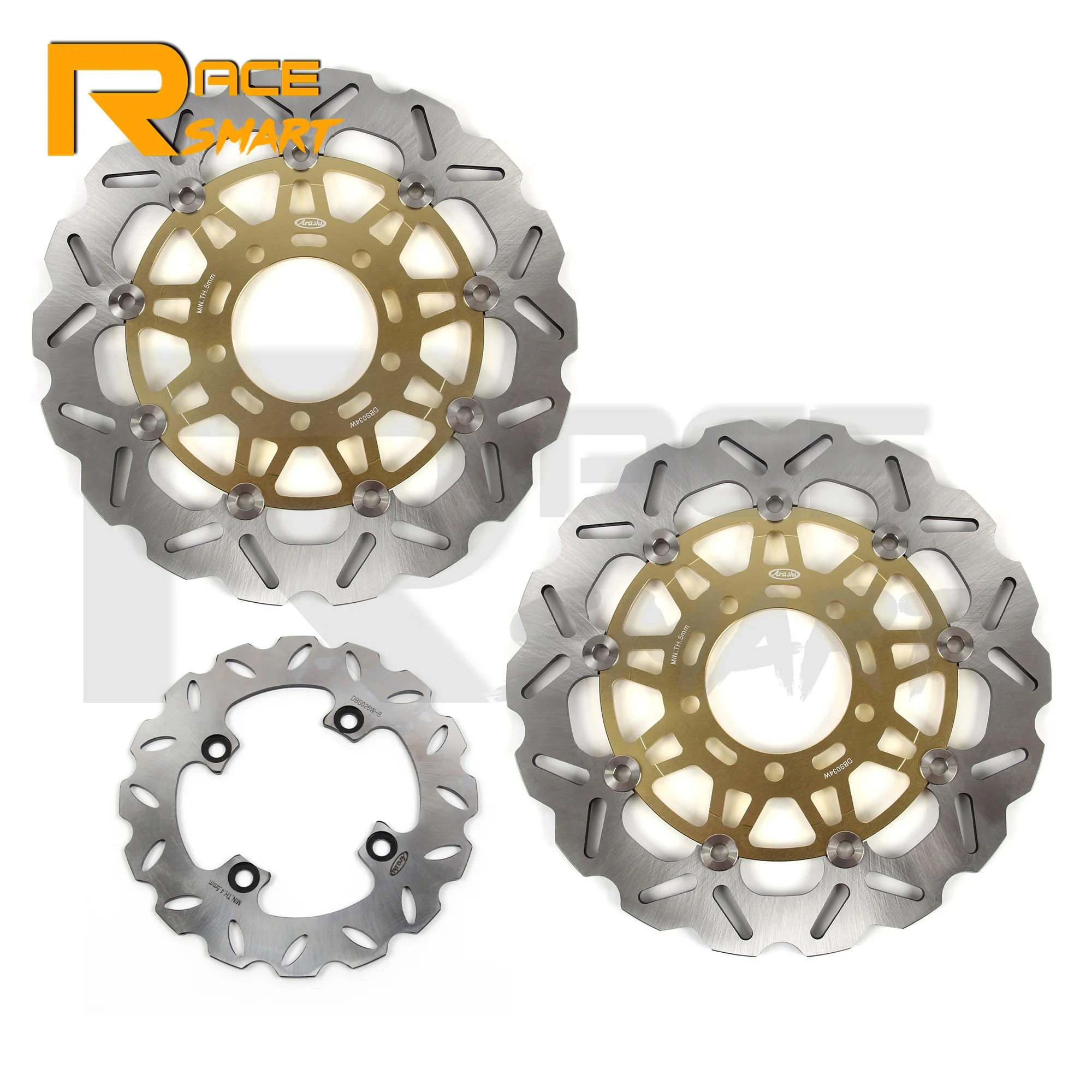 

Motorcycle CNC Front and Rear Brake Disk For KAWASAKI ZX6R NINJA 636 2005 - 2006 Floating Motorcycles Brake rotors