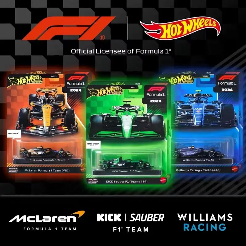 

2025 Hot Original Hot Wheels "Gold Label" Series Formula 1 Racing Set Collecting Cars Toys Alloy Miniature Diecast Vehicle Gifts