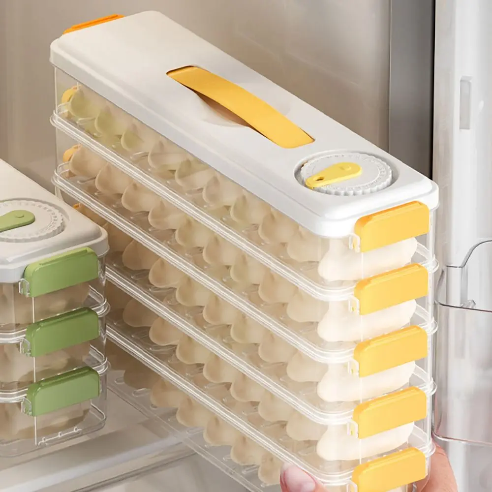 1/2/3 Layers Dumpling Storage Box Timed Quick Frozen Keep Fresh Fresh Food Tray Narrow Side with Holder & Cover Spaghetti Box