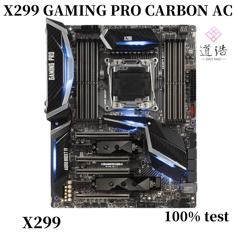 

Материнская плата X299 для X299 GAMING PRO CARBON AC 256 ГБ LGA 2066 DDR4 M.2 ATX, материнская плата 100% протестирована, полностью работает