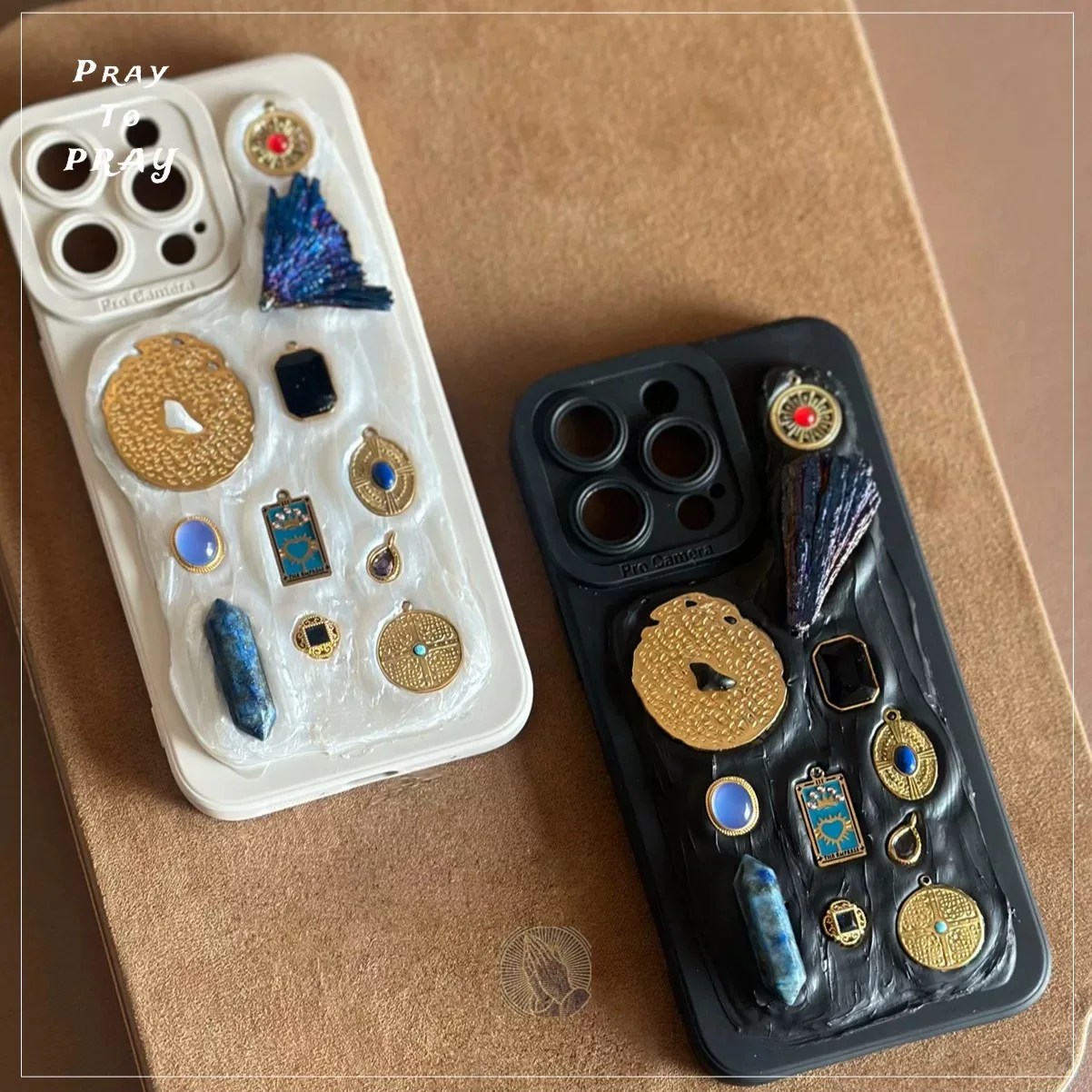 

Pre-sale mobile phone case, lapsuri blue electric jasper hand-inlaid good luck energy mobile phone case, 3-7 days to complete