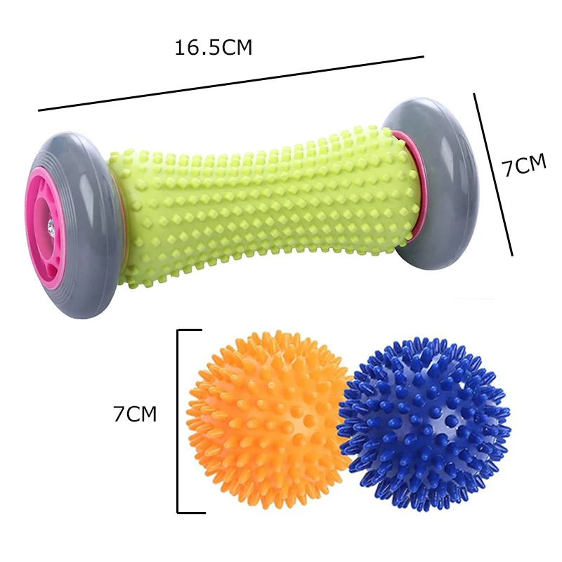 Foot Roller Massage Ball For Relief Plantar Fasciitis Reflexology Massager Deep Tissue Acupresssure Recovery Arm Back Leg Relax