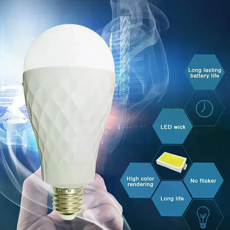 

Светодиодная перезаряжаемая аварийная лампа, освещающая в период отключения электроэнергии и при повышенной влажности, с двумя съемными батареями.