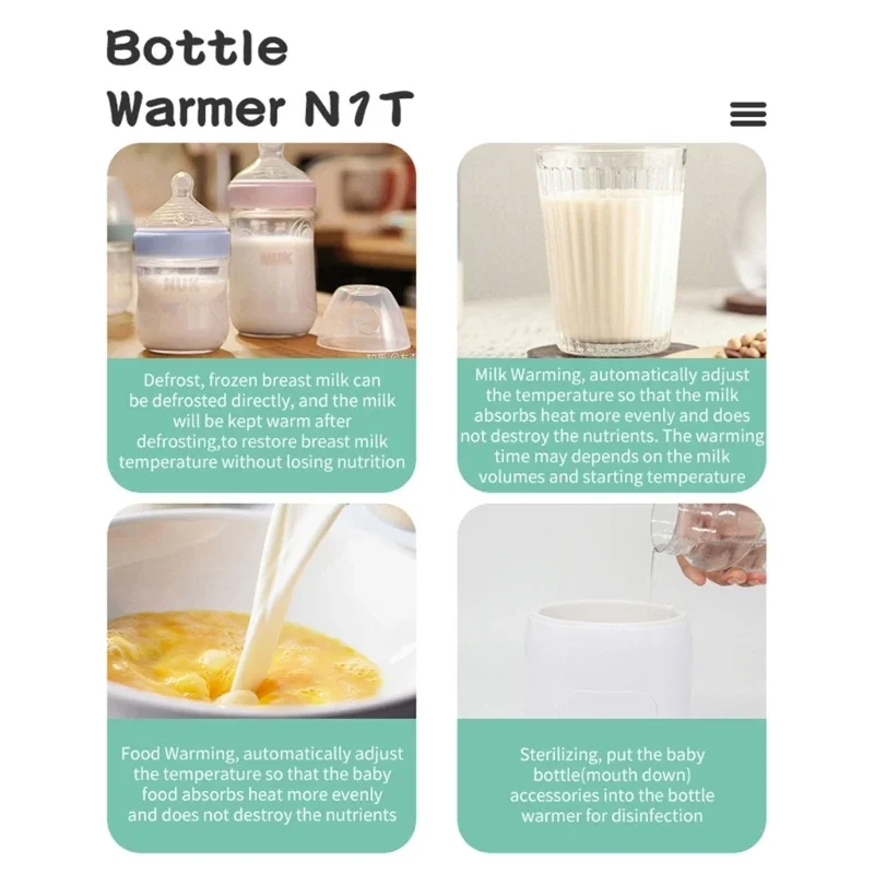 Chauffe-lait pour bébé facile à utiliser Chauffe-aliments pour bébé sûr efficace avec des fonctionnalités chauffage