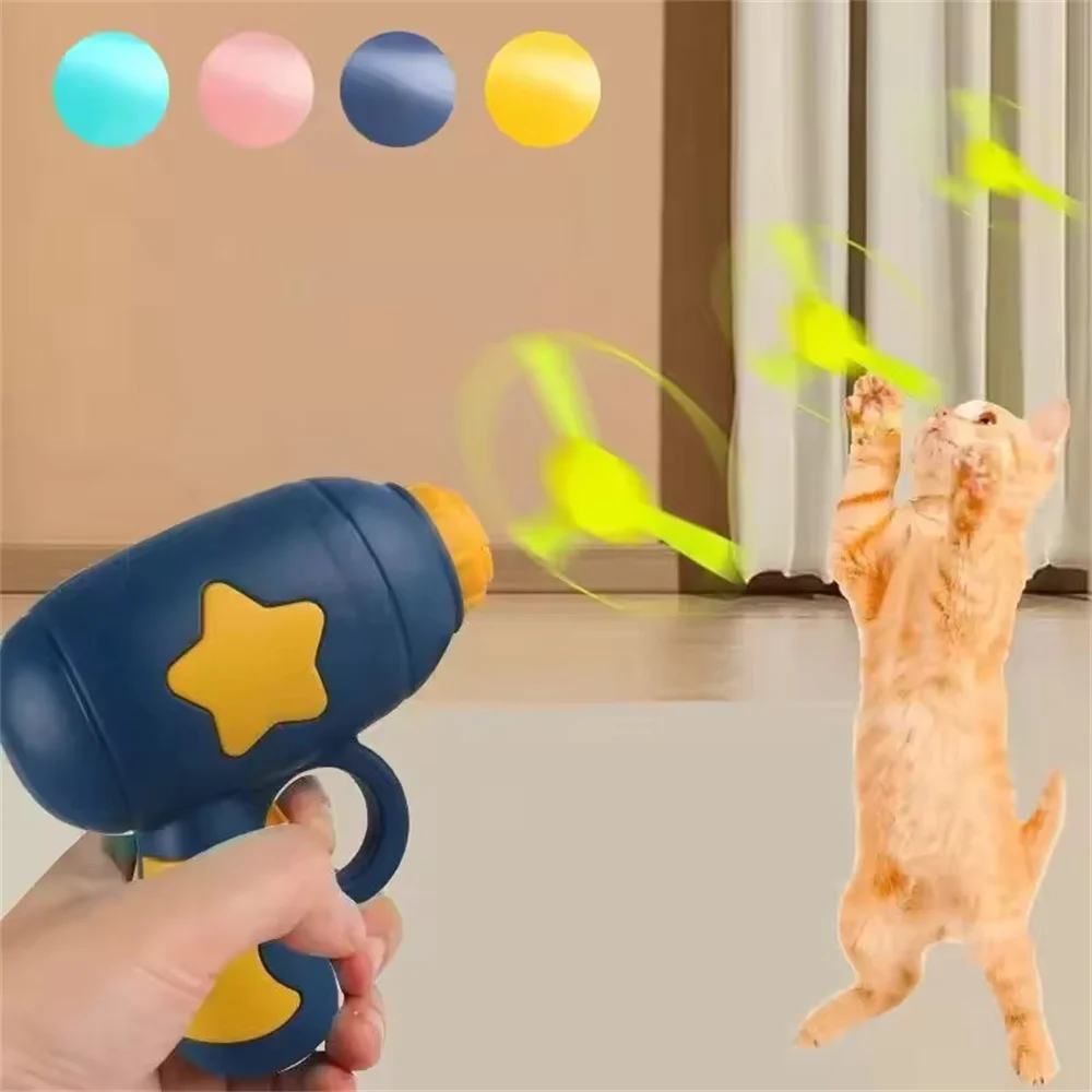 Pet toys, frisbee guns, small flying saucer whirl, interactive toys, deboredom, teasing cats, pet supplies