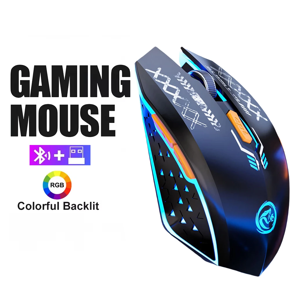 Souris Bluetooth 2.4G souris sans fil rvb rétro-éclairé double mode souris silencieuse Rechargeable souris de jeu 1600 DPI souris pour ordinateur portable