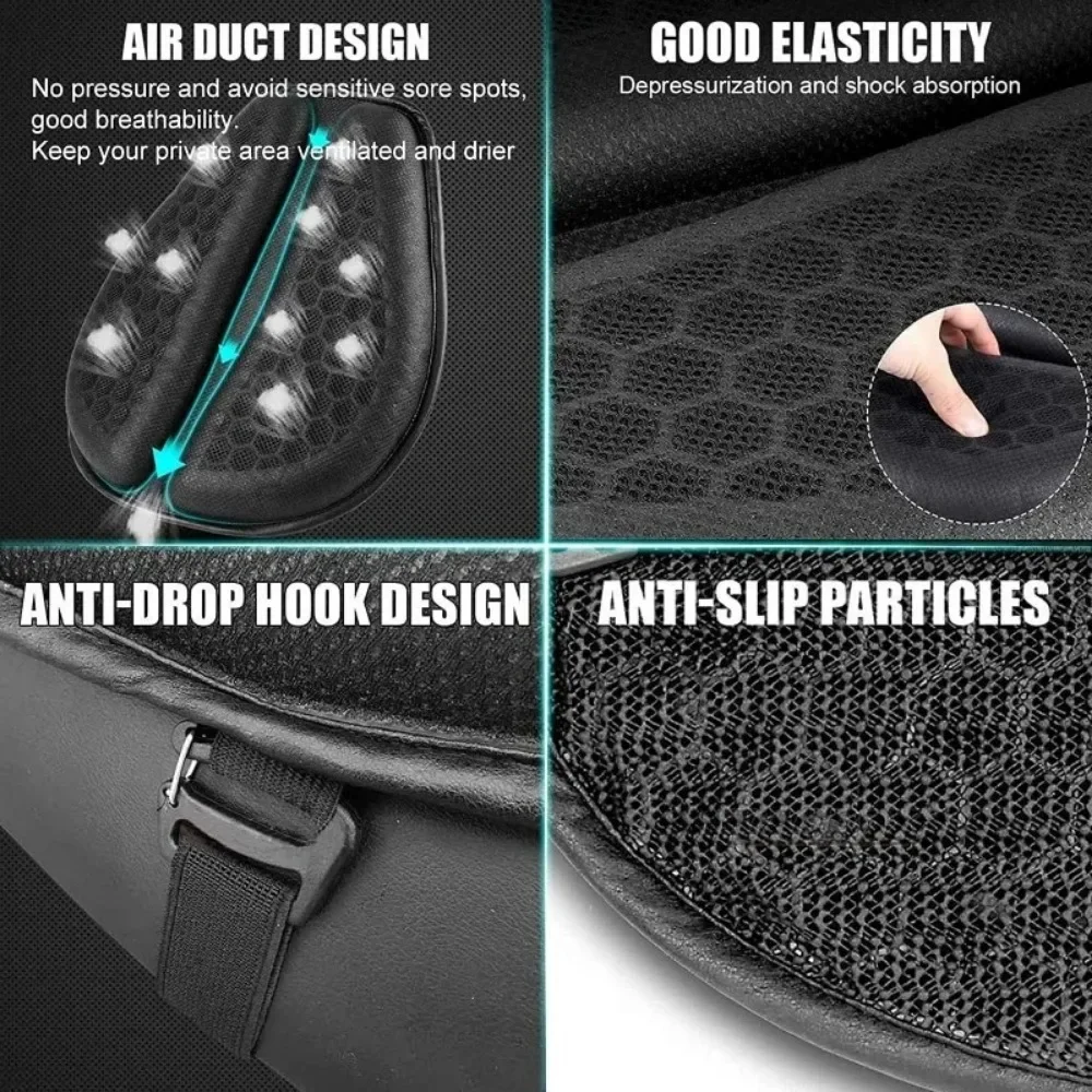 Motorcycle Seat Cushion 3D Honeycomb Anti-slip Motorcycle Gel Seat Cushion Moto Pressure Relief Ride Seat Pad Moto Accessories image 4