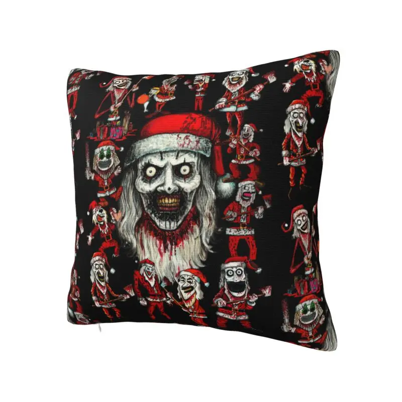 Horror Clown Halloween Movie Terrifier Throw Pillow Case Home Decorative 3D Print Sofa Cushion Cover Polyester Cozy Pillowcase