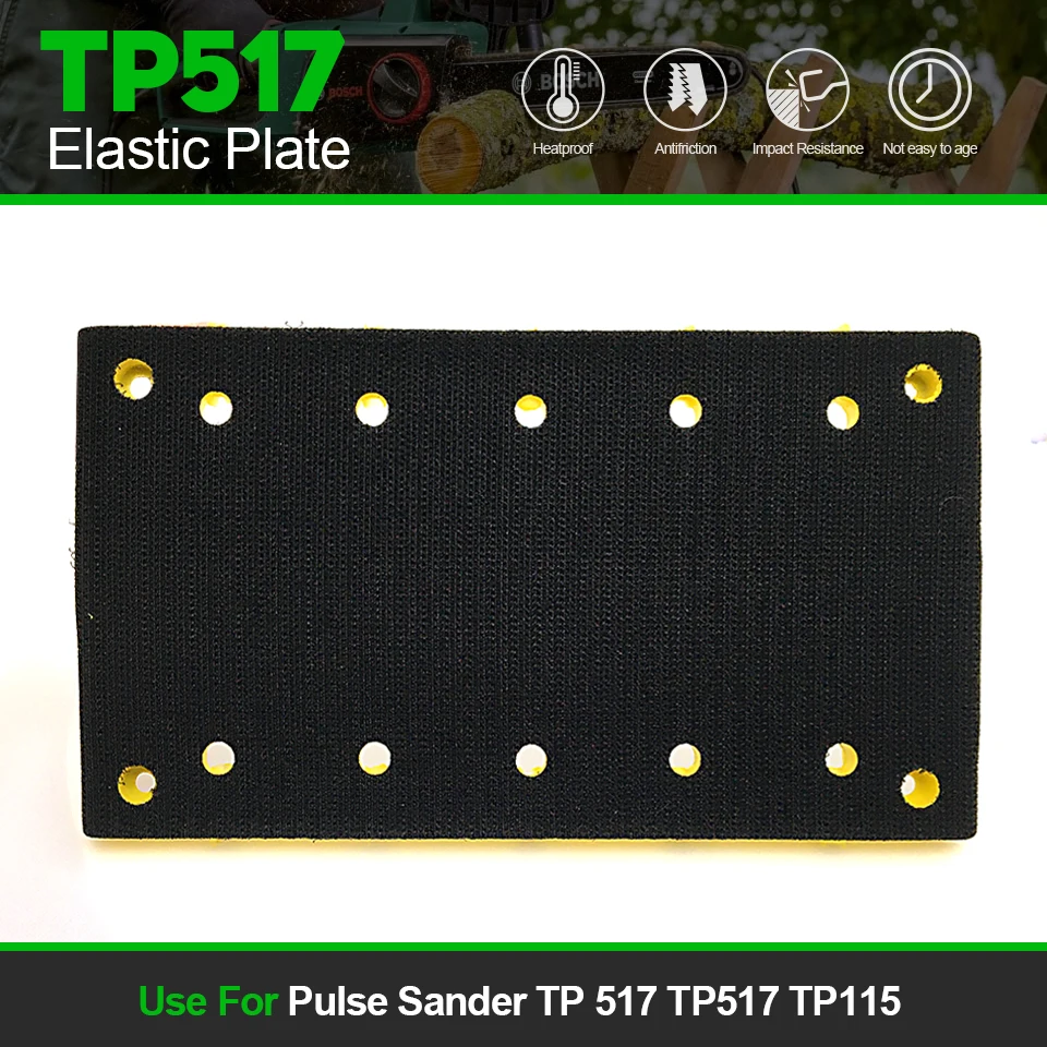 

Elastic Plate 14-Hole Replace For TP 517 115 TP517 TP115 Pulse Sander Accessories Spare Parts Power Tool High Adhesive Strength