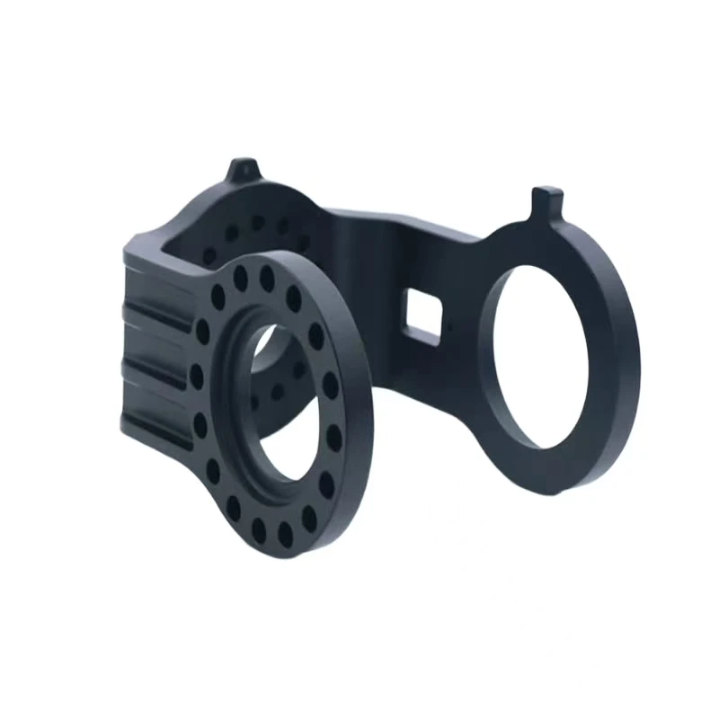 

CNC machined aluminum alloy black anodized multi-interface optical bracket precision equipment connection components