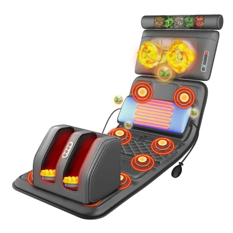 

Massage Mattress Vibrating Heating Infrared Massager Kneading Mat For Neck Back Foot Full Body Pain Relief Relaxation