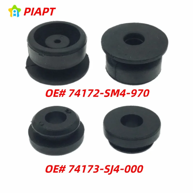 2SET 4PCS OE#74173-SJ4-000; 74172-SM4-000 Pilot Radiator Upper Lower Rubber Cushion Bushing For CRV Civic Accord