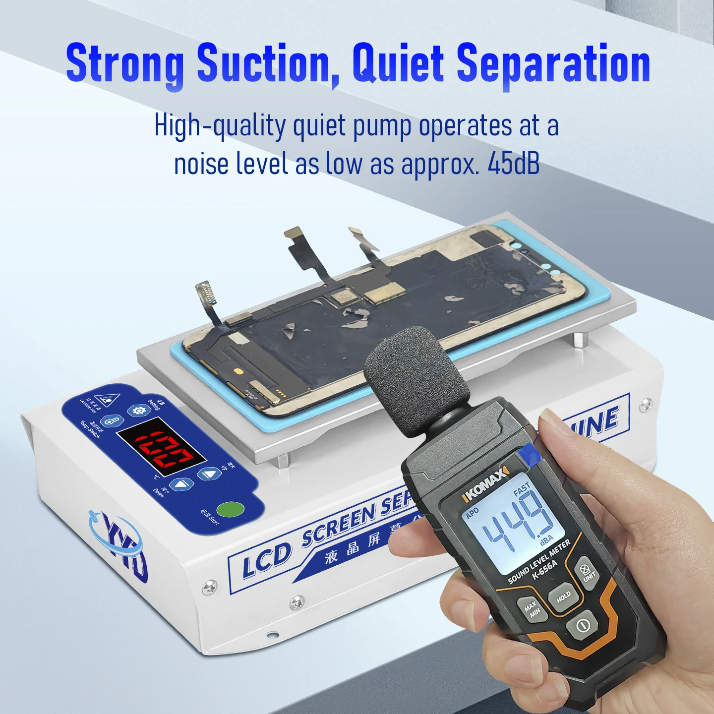 YYD-620PRO 7inch LCD Separator Touch Screen Separating Machine for Phone Curved Screen Glue Removal Repair Machine Tool