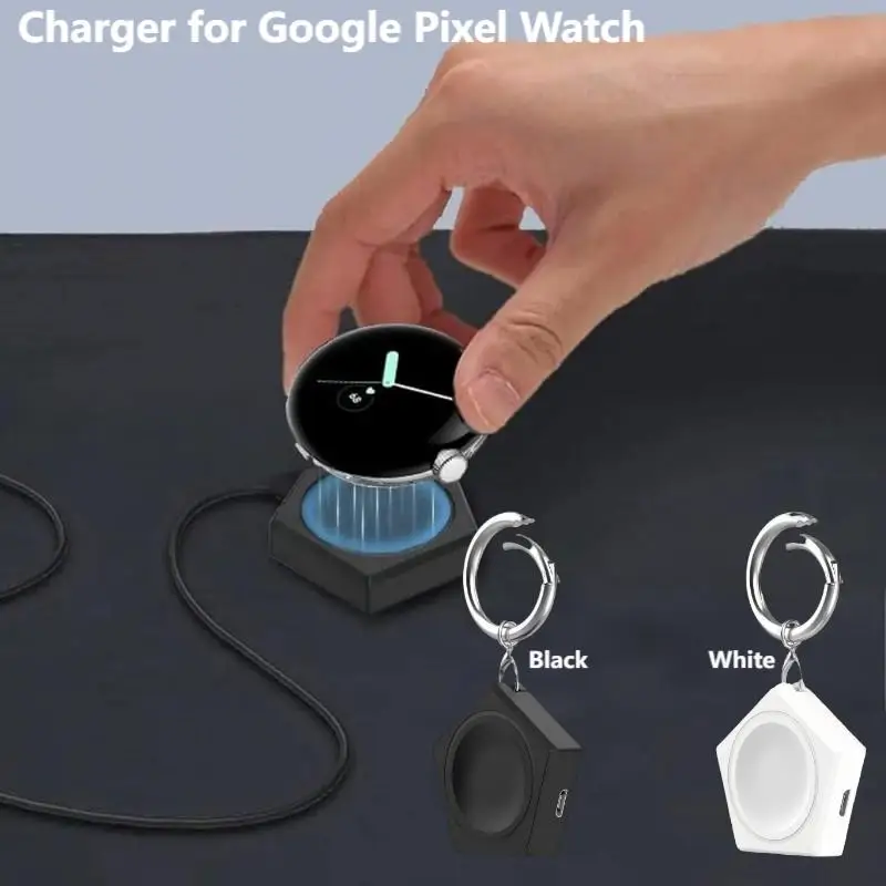 

Портативное зарядное устройство USB для Google Pixel Watch, беспроводной преобразователь USB-C и Micro USB 2, мини-подставка для зарядки, магнитный адаптер