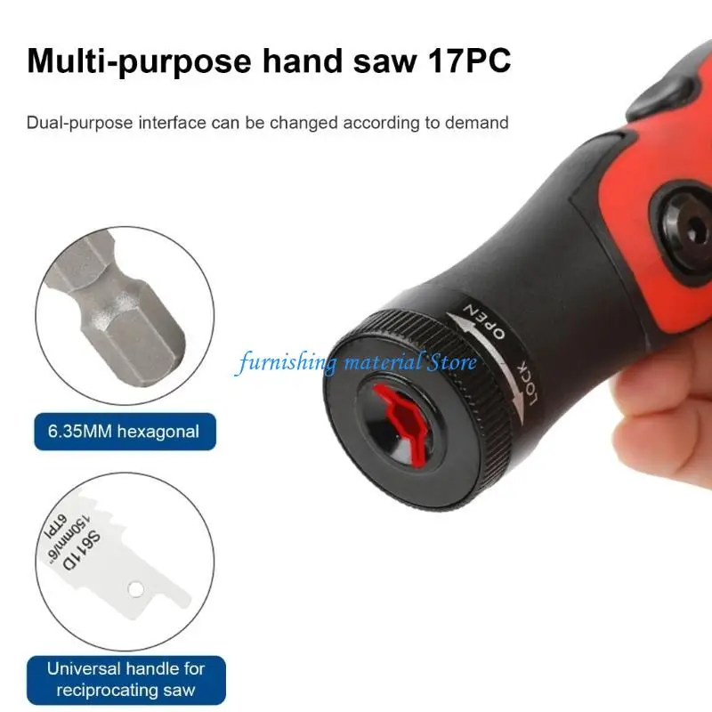 Y5GD Handsaw Handle for Wood Metal Cutting Handsaw Reciprocating Sawing Driving Screw