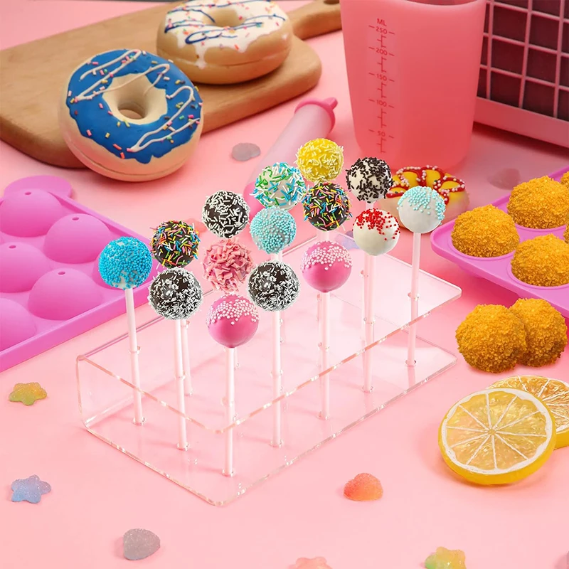 Cake Pop Silicone Mold With Sticks Decorating Pen Hard Candy Maker Set Lollipop Party Cupcake Baking Mold Kitchen Accessories