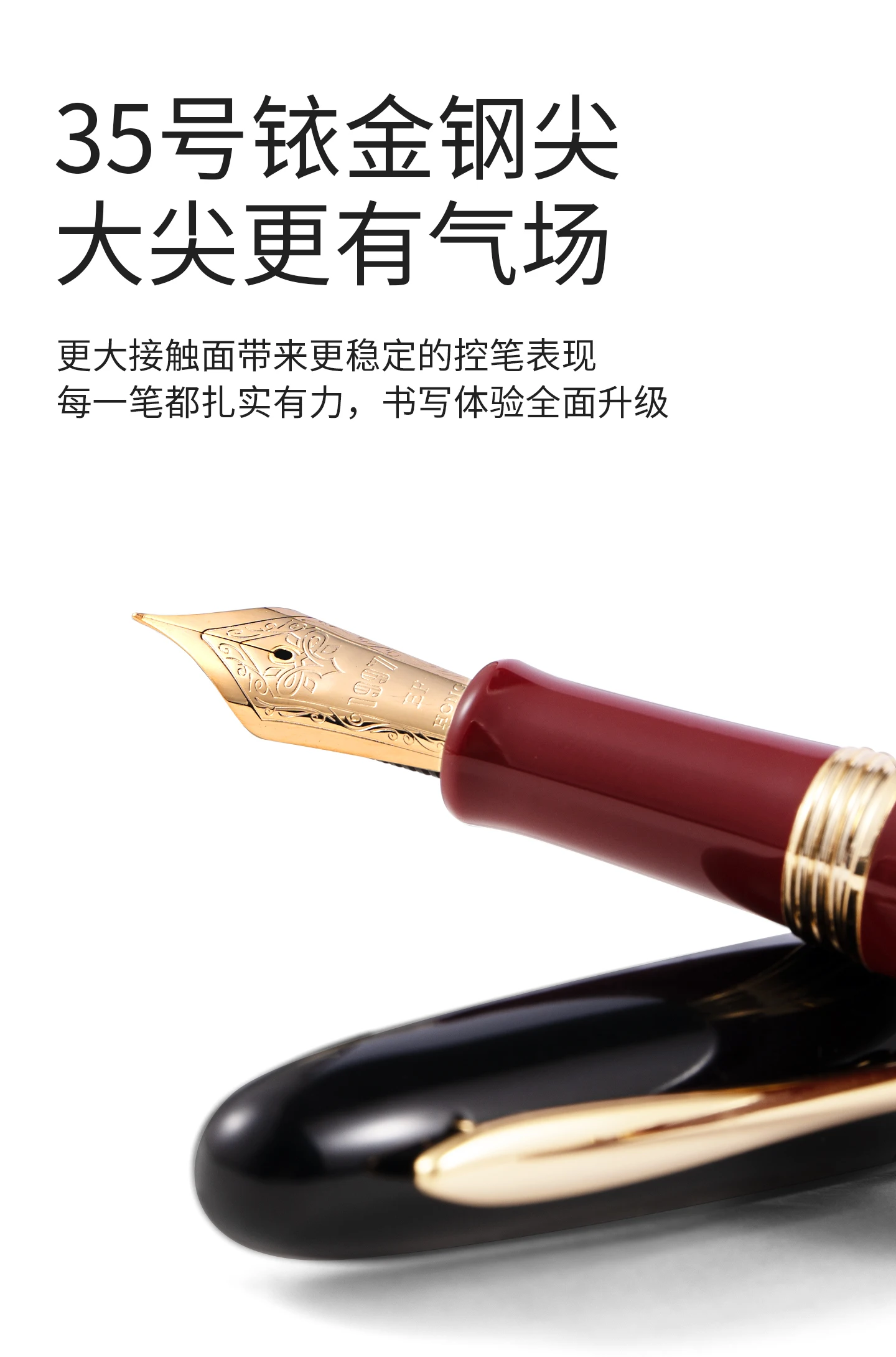 LT Hongdian Saturn Füllfederhalter 1841C Premium Vintage Metallstift Business Kalligraphie Glatt schreibende Tinte Geschenk – Detail 5