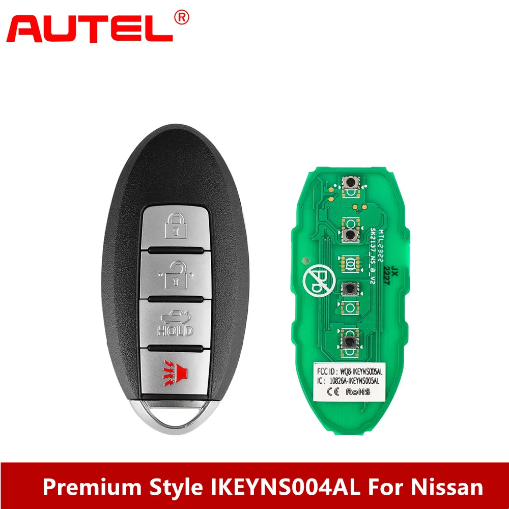 

AUTEL MAXIIM IKEY Premium Style IKEYNS004AL forNissan 4 Buttons Universal Smart Key (Trunk/ Panic)