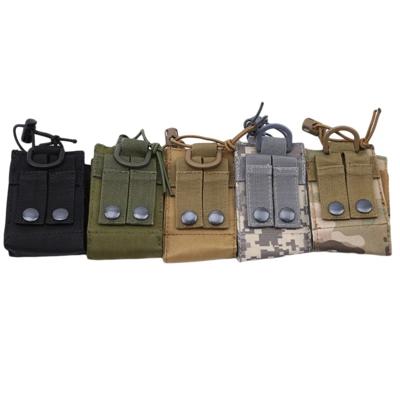 2024 Tactical Radio Pouch Hunting Walkie Talkie Holder Interphone Hanging Bag Molle Nylon Magazine Pouch Pocket Caza