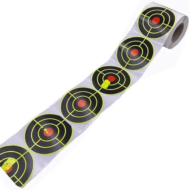 Hunting Sport Practice Target 100Pcs 3 Inch Self Adhesive Splatter Reactive Round Stickers for Shooting Airsoft Rifle Pistol