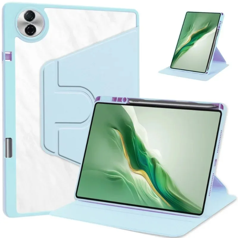 Für Huawei Honor Pad 10 12,1 2025 Fall Acryl Rotierenden Ständer Klare Rückseite Funda HEY3-W00 HEY3-W10 12,1 "Tablet Fall mit stift slots