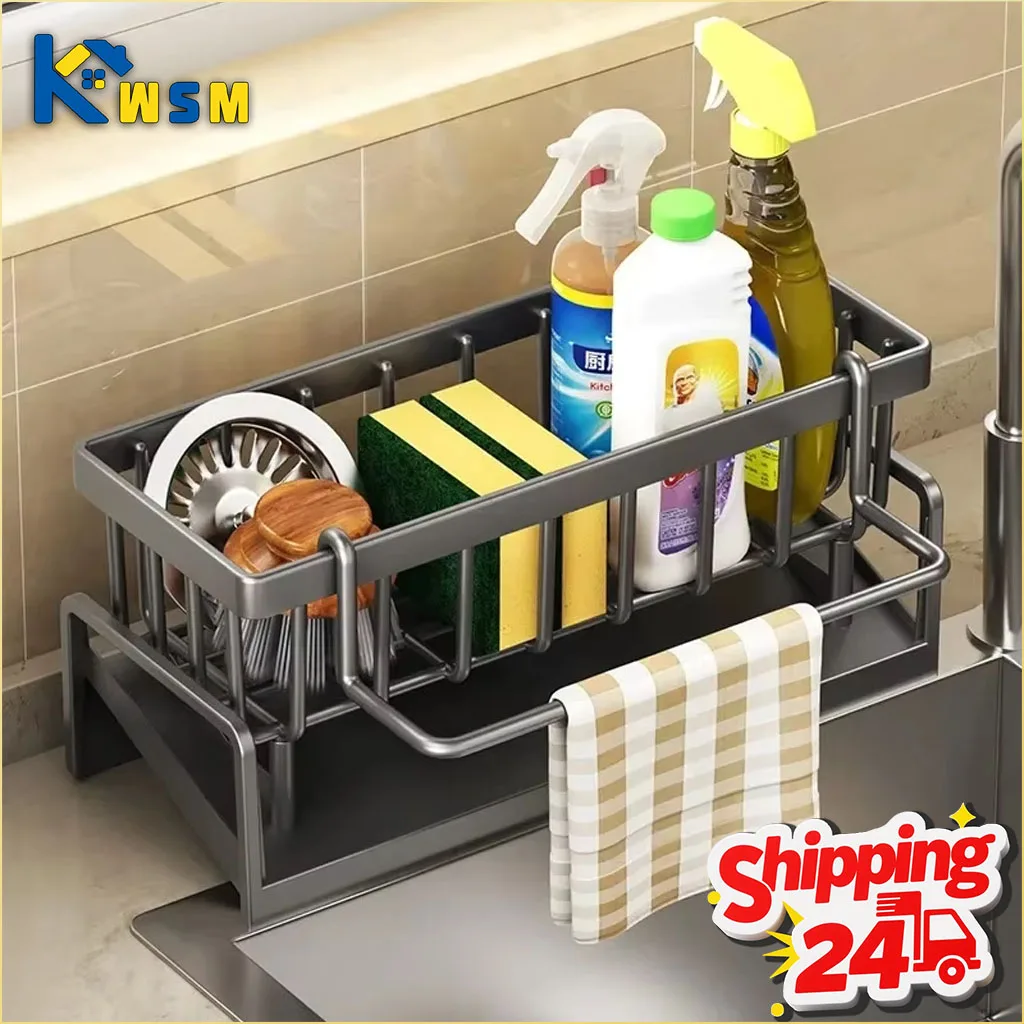 

Многофункциональный органайзер для кухонной раковины, сушилка для посуды, губка для хранения столешницы, сушилка для тарелки, чаши, организация столовых приборов