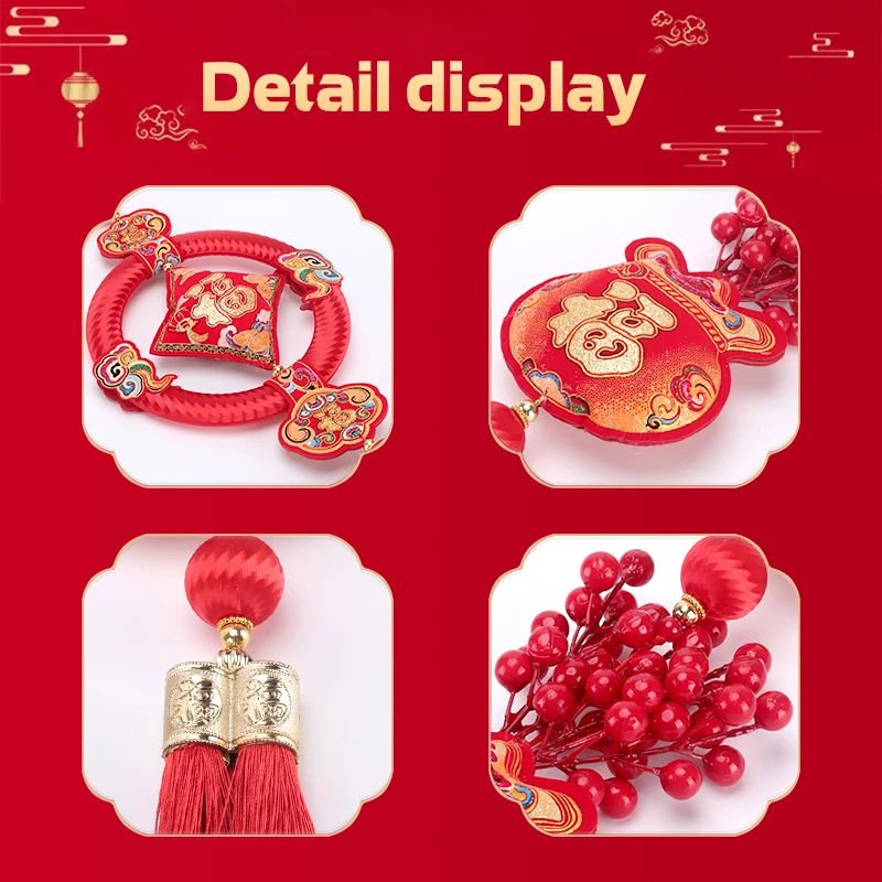 Chinese Knot Decorative Pendant Spring Festival Hanging Pendant New Year Decorations for Home Chinese New Year Decorations 2024