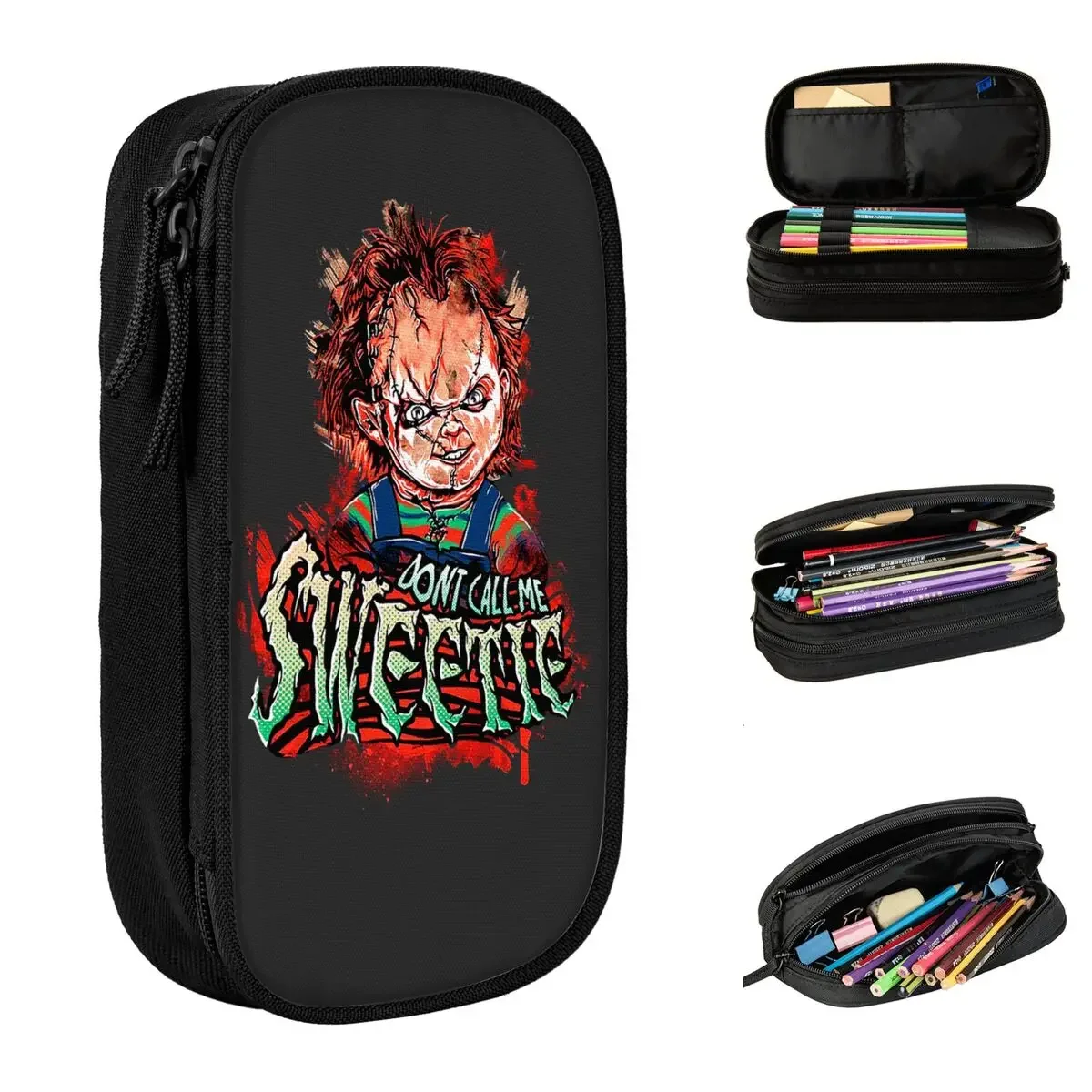 

Seed Of Chucky Horror Icons Horror Comics Pencil Case Pencilcases Pen Holder Kids Large Storage Bags School Supplies Stationery