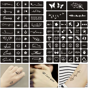 Malutkie szablony do tymczasowego tatuażu na palcach ręce twarz dla dzieci kobiety dziewczyny wielokrotnego użytku z brokatem szablony aerografu Cross Star