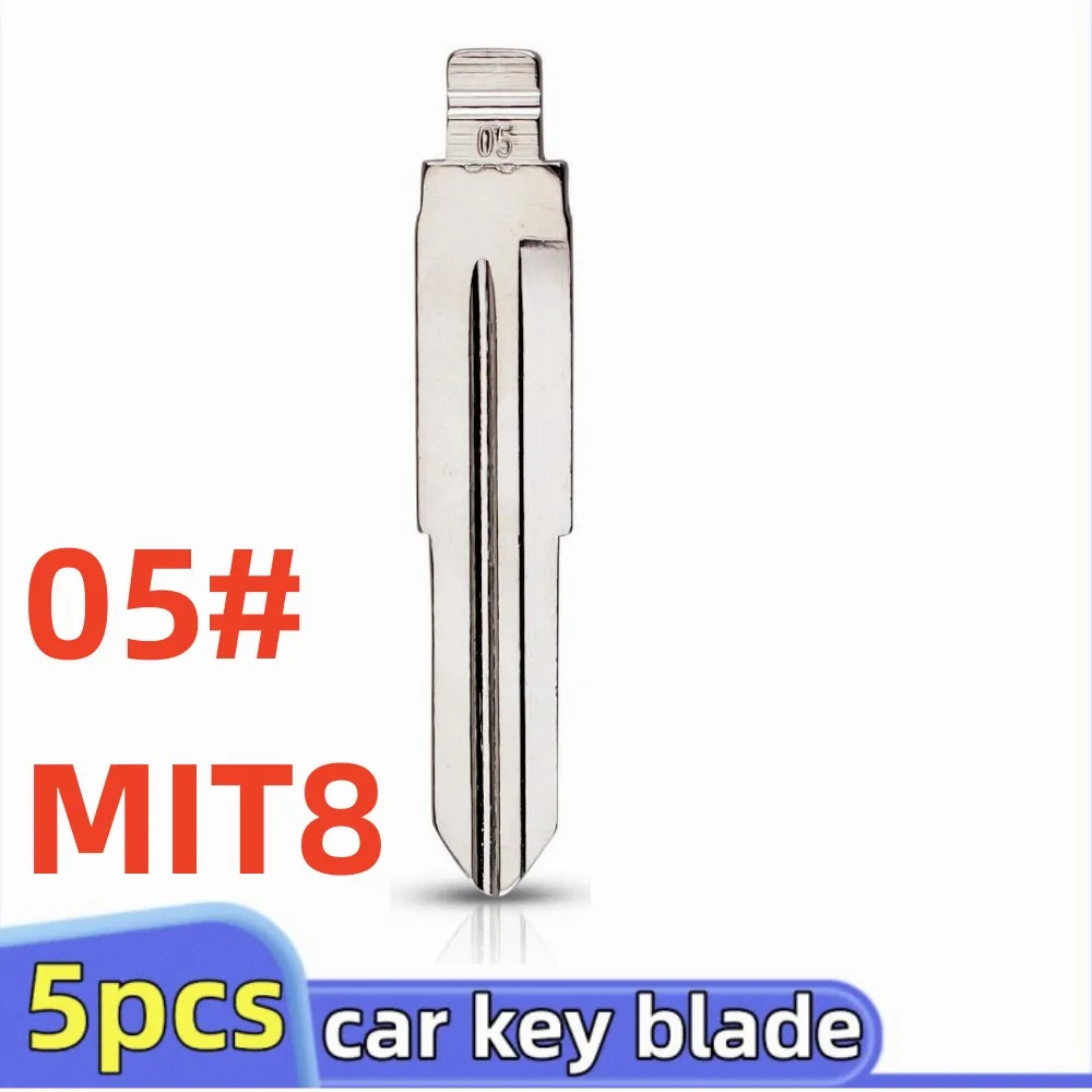 5pcs 05# MIT8 Metal Car Key Blade Replacement Car Key Blade Uncut Key Car-styling for Keydiy KD VVDI JMD Car Key Blanks