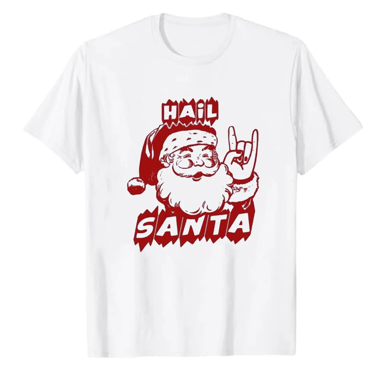 Hail Santa Funny Christmas Shirt for Men Women Guys Funny Santa Claus Shirt Christmas Vacation Shirt Offensive Xmas Graphic Tee
