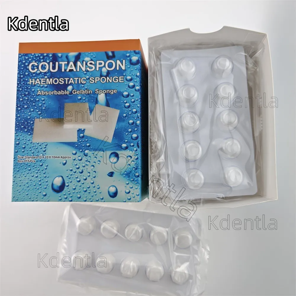 Esponja para hemostasia Dental, 100 Uds., 1x1cm, colágeno médico, parada hematofoiética, Sedge, cepillo farmacéutico de algodón, Gel hemostático Gela