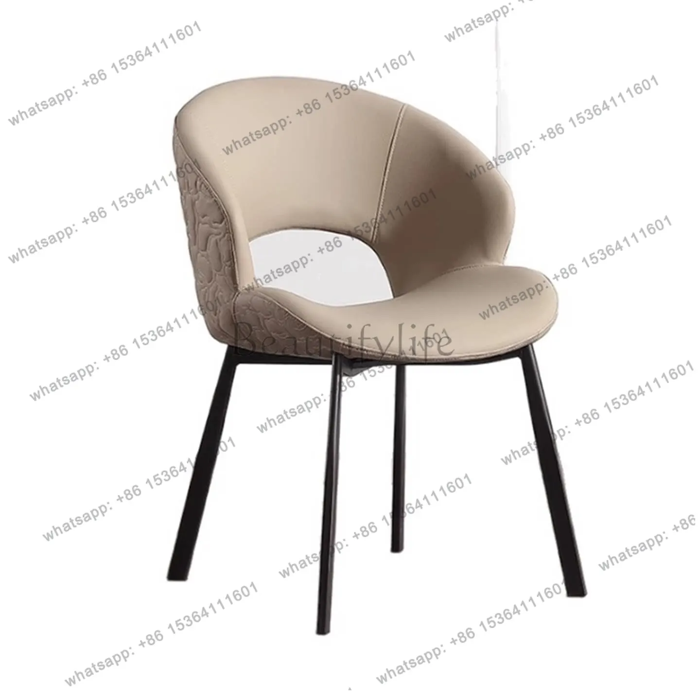 

Household high-end modern simple dining chair Italian minimalist backrest negotiates light luxury high-end new chair