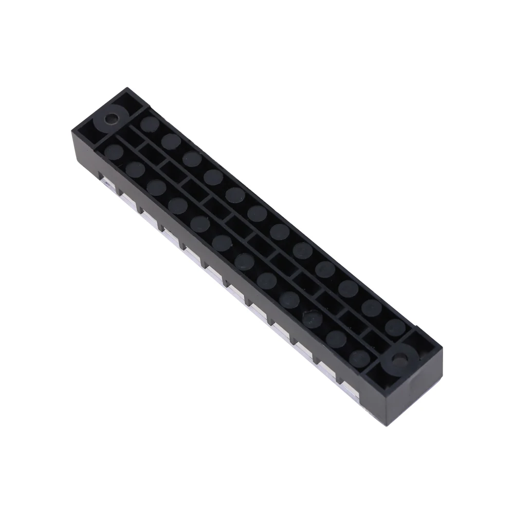 1pcs 25A/15A 600V Dual Row Strip Screw Terminal Block  Fixed Wiring Board Wire Connector 3 4 5 6 8 10 12 Positions Ways