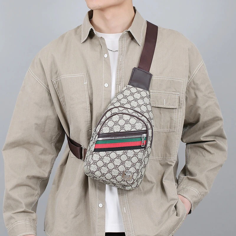 Herren Multifunktions Messenger Bag Schultertuch Brusttaschen Umhängetasche Lässige Handtasche mit Kopfhörerloch – Detail 9