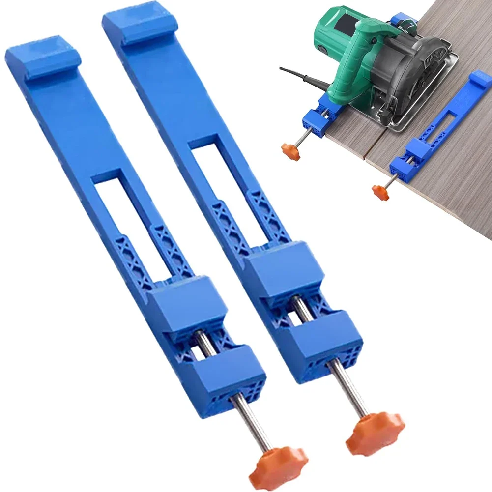 1/2PCS Adjustable Cutting Machine Base Guide Rail ABS Plastic Circular Saw Milling Positioning Clamps Two-way Reverse Buckle
