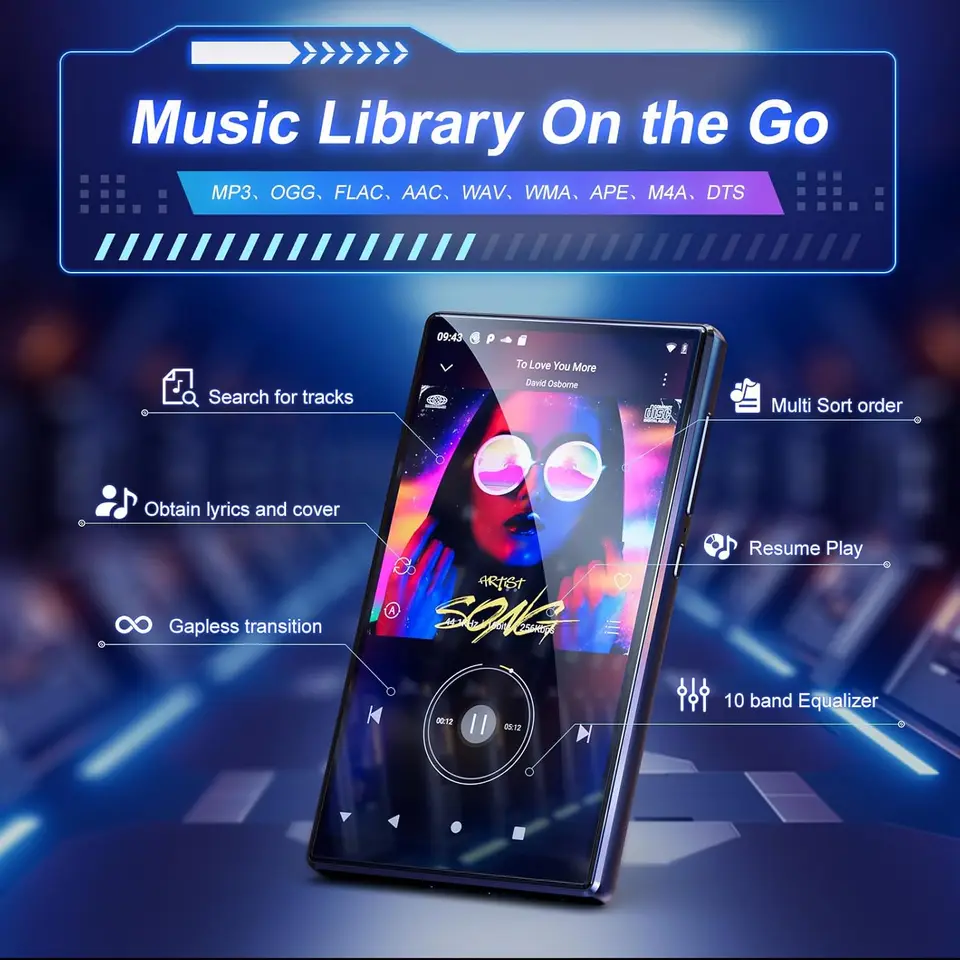 MECHEN 32GB/96GB/160GB MP3/MP4プレーヤー、BluetoothとWiFi搭載、5
