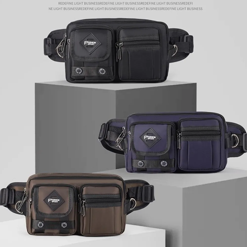 Fashion Multi-Compartment Men's Waist Bag Waterproof Lightweight Chest Bag Large Capacity Sports Fanny Pack Hiking