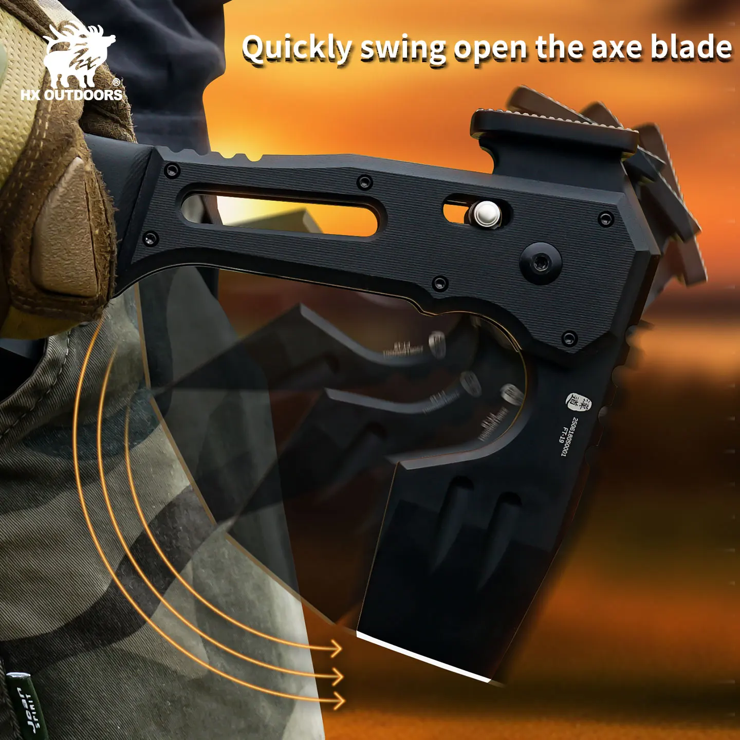 portable outdoor folding axe tool 5