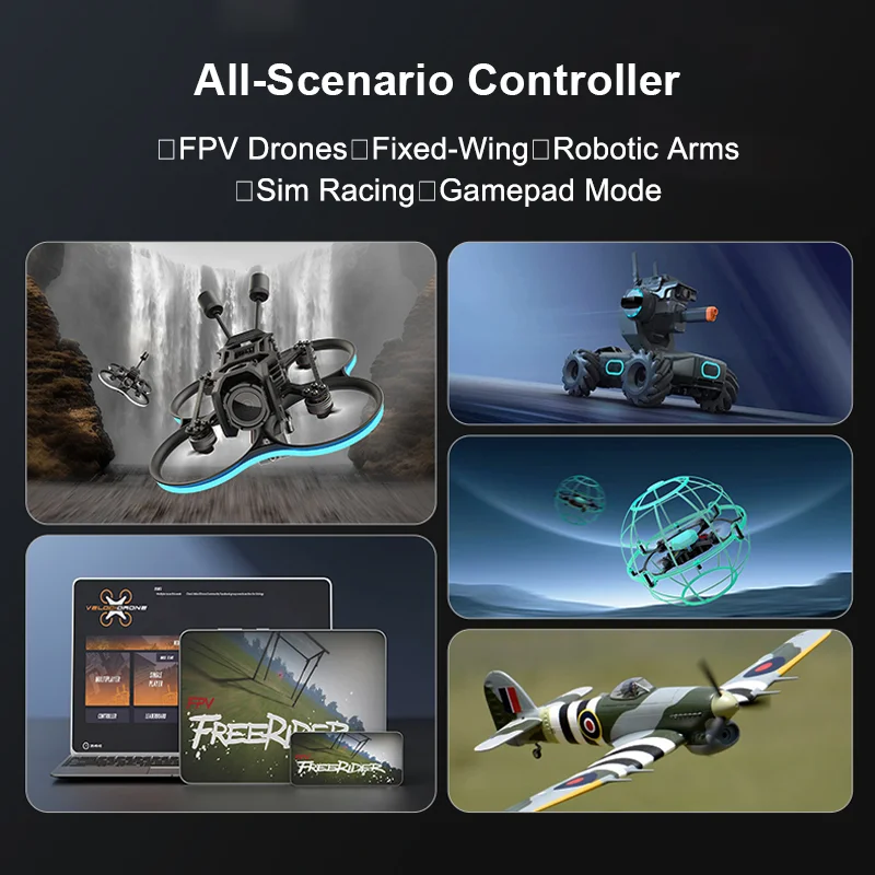 BETAFPV LiteRadio 4 10CH ELRS 2.4GHz RC Radio Transmitter for FPV Drone with Bluetooth Simulator Joystick, Xbox Mode, 8H Battery
