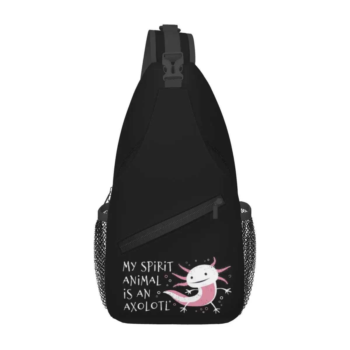 Cute Amphibian - My Spirit Animal Is An Axolotl Chest Bag Men Sling Crossbody Backpack Chest Bag Traveling Daypack Shoulder Bag