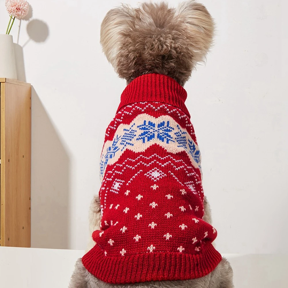 Christmas Dog Cat Sweater Knitted Pullover Winter Dog Clothes for Small Dogs Chihuahua Yorkies Puppy Jacket Pet Cat Clothing