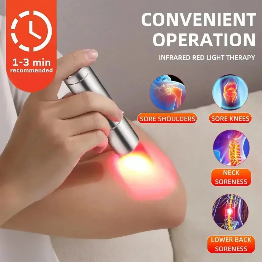 Red Light Therapy Device Cold Sore Canker Sore Treatment Infrared Light Therapy Wand for Knee Feet Hands Ankle