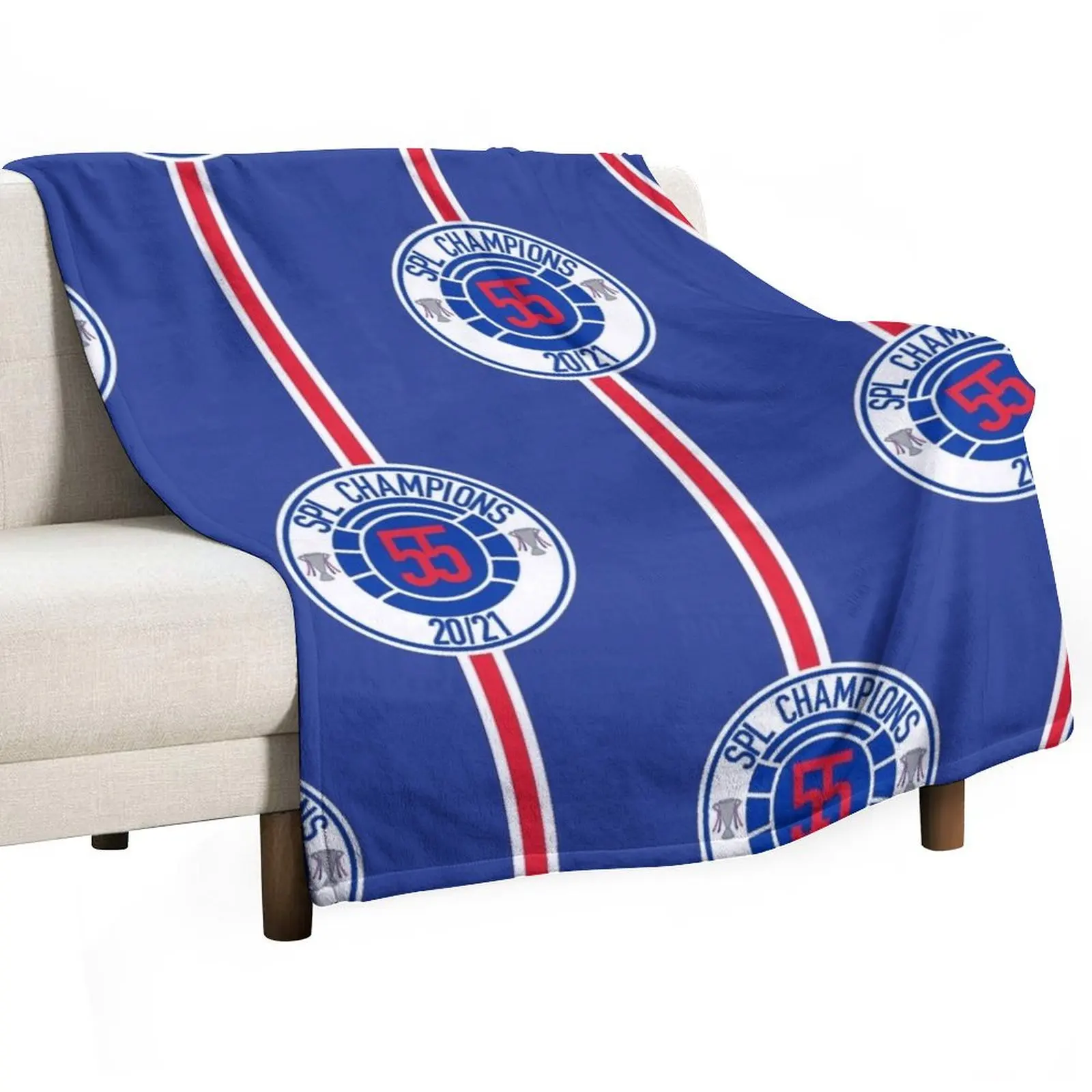 Rangers Fc Champions Mock Badge design Throw Blanket Extra Large Throw Soft Plush Plaid Bed covers Blankets