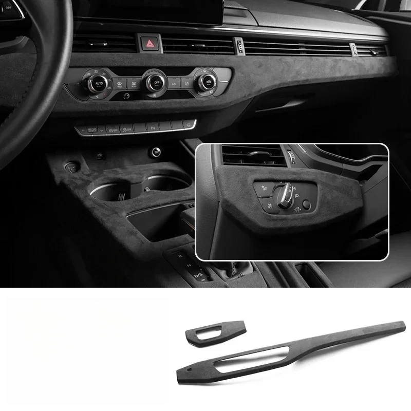 for Audi A4 B9 A5 S4 S5 2019 2020 2021 2022 2023 2024 Luxurious Suede Interiors Overlay Panels Cover Shell Dashboard Mat