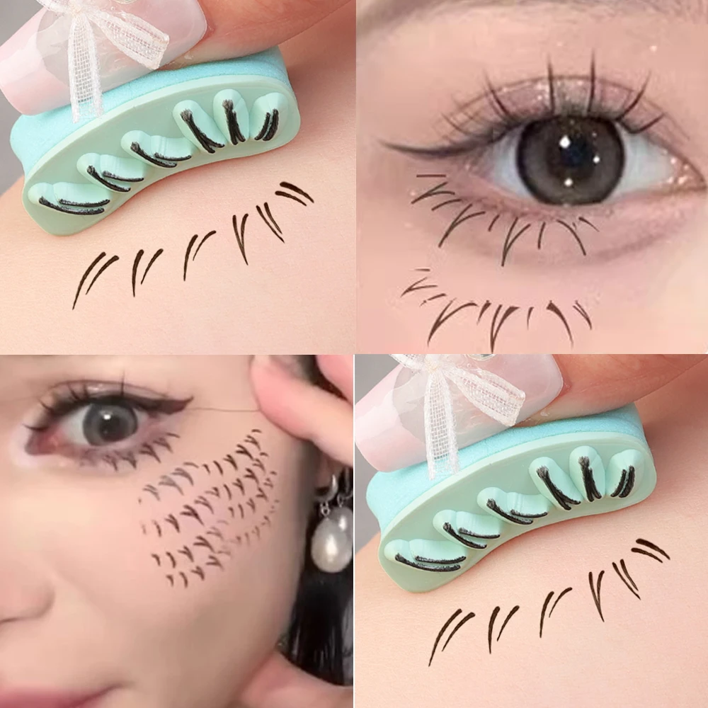 Silicone Eyelash Stamps Set Long-lasting Easy To Wear Natural Lower Eyelash Templates Seal Waterproof Lashes Painting Extension