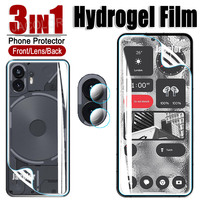 3 IN 1 Hydrogel Film For Nothing Phone (2) Two A065 (1) A063 Screen Protector+Back Cover Gel Film+Cam Glass For Nothing Phone2