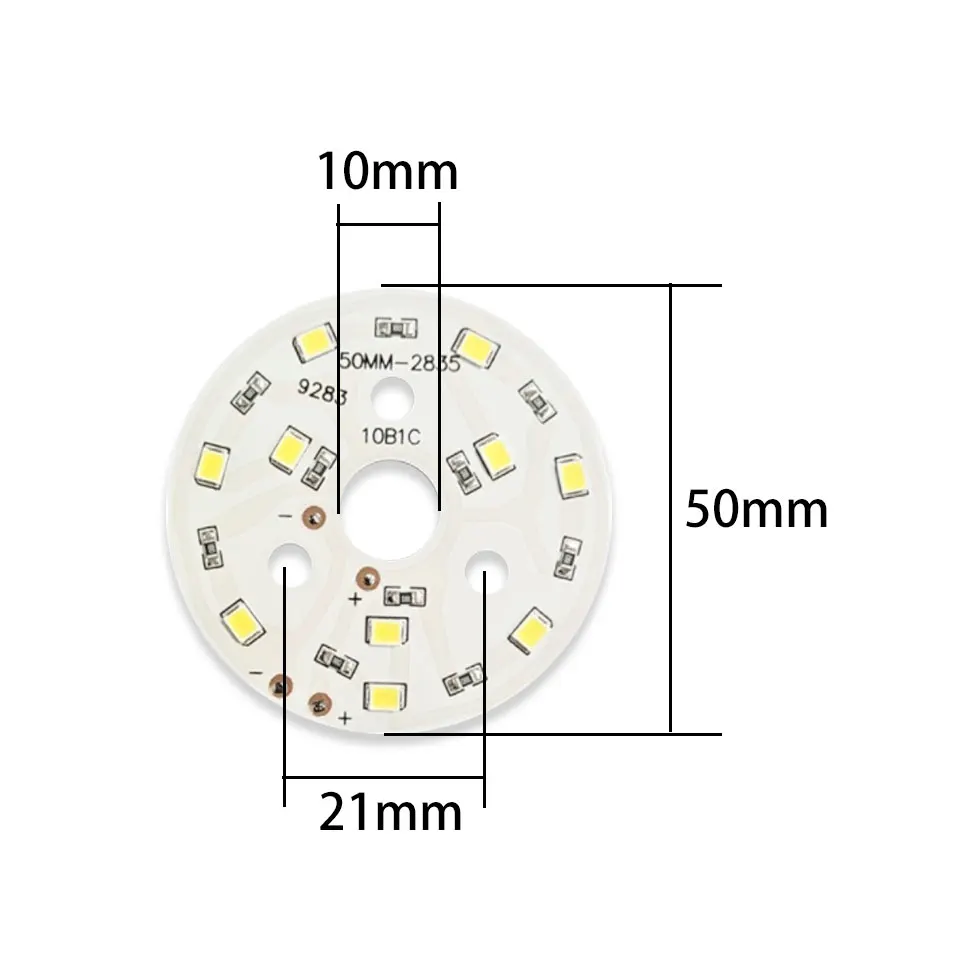 5 sztuk DC5V niskonapięciowe źródło światła SMD 2835 Chip LED koraliki 5W 50mm żarówka tablica świetlna biała ciepła biała diodowa