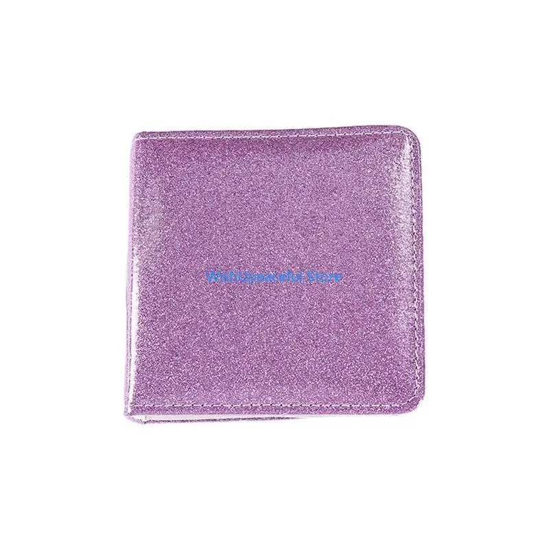 34YA Mini Photo Album 3 Inch 40 Pockets Postcard Pu Leather Cover PP Inner Page for Teenager Girls Idol Memorial Photos
